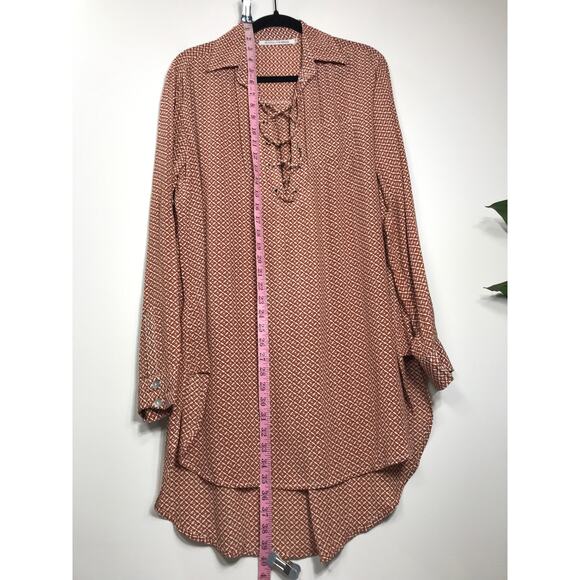 Faithfull the Brand Tunic Mini Tie Lace Up Womens Boho Earthy Spring Summer - Picture 10 of 11